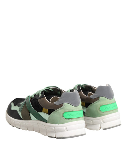 Dolce & Gabbana Multicolor Lace Up Low Top Sneakers Shoes