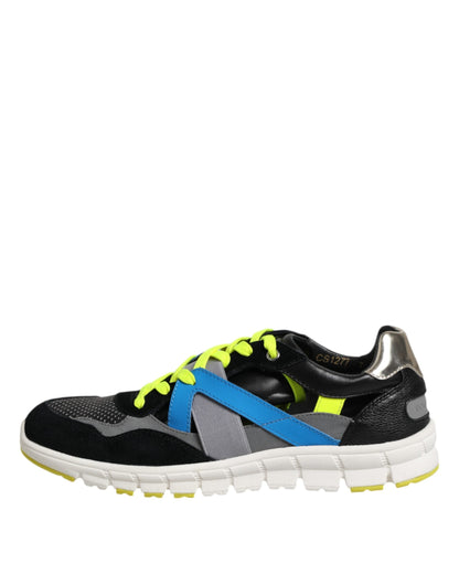 Dolce & Gabbana Multicolor Lace Up Low Top Men Sneakers Shoes