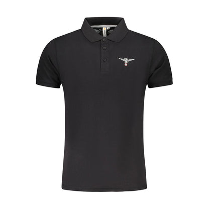 Accademia Militare Black Cotton Polo Shirt