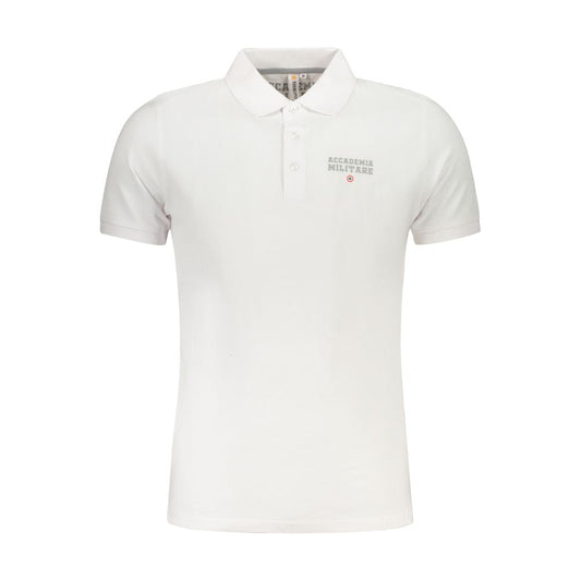 Accademia Militare White Cotton Polo Shirt