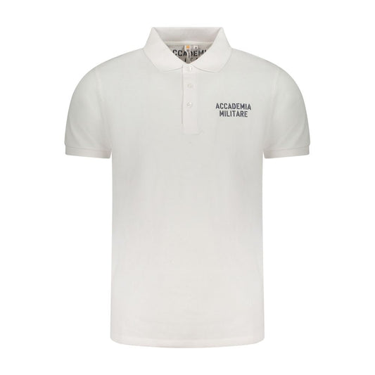 Accademia Militare White Cotton Polo Shirt