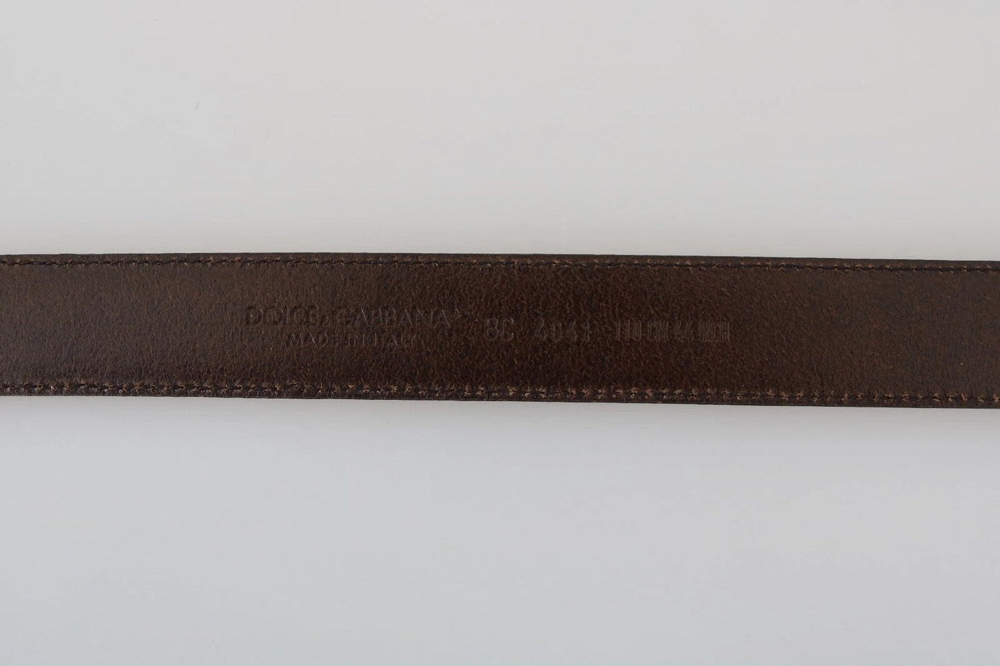 Dolce & Gabbana Blue Perforated Leather Gray Buckle Belt