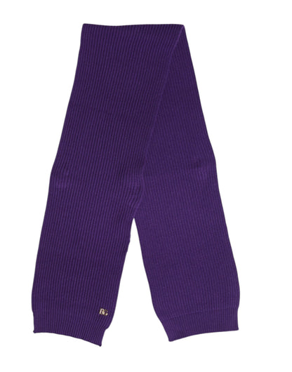 Dolce & Gabbana Purple DG Logo Neck Warmer Wrap Shawl Scarf