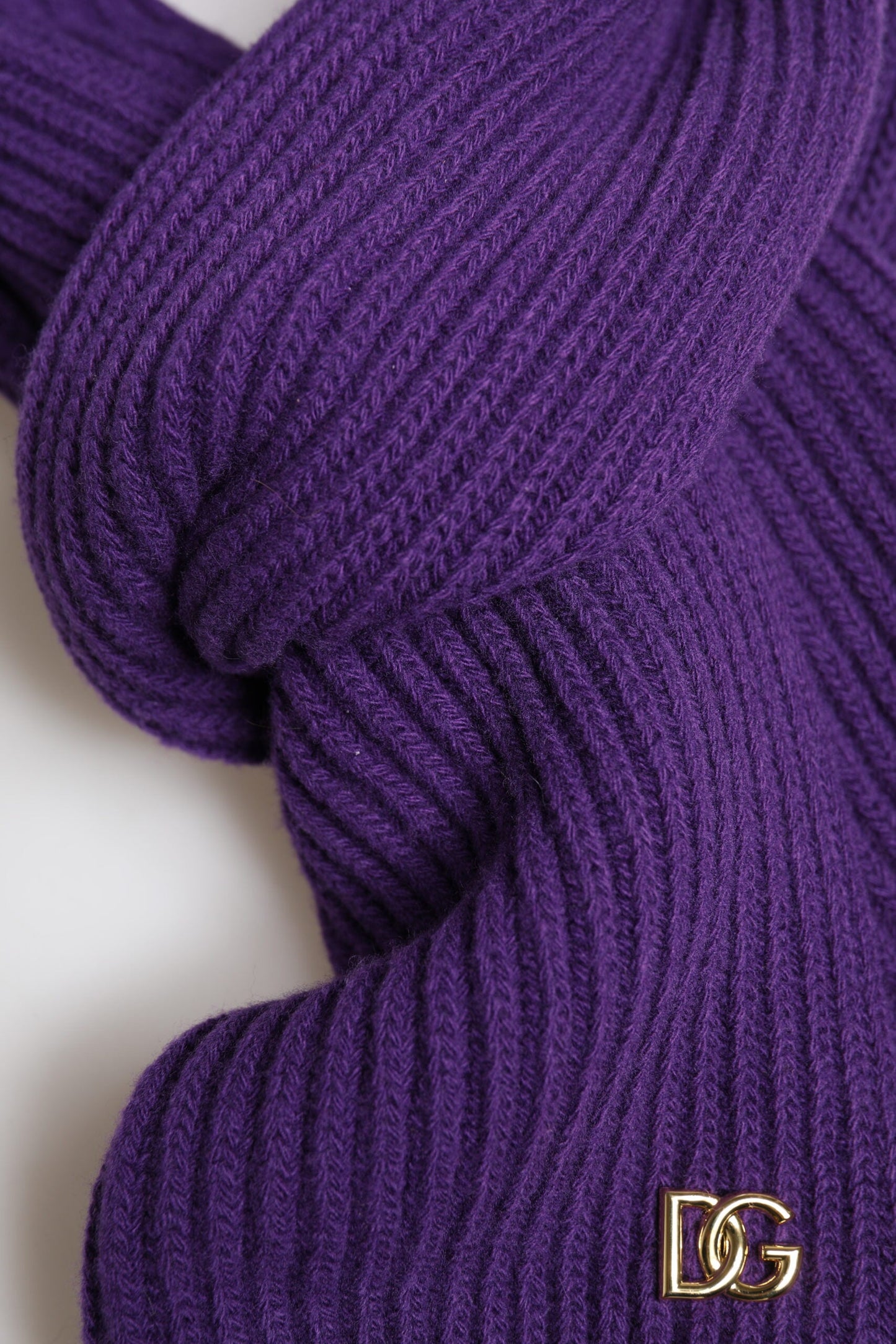 Dolce & Gabbana Purple DG Logo Neck Warmer Wrap Shawl Scarf