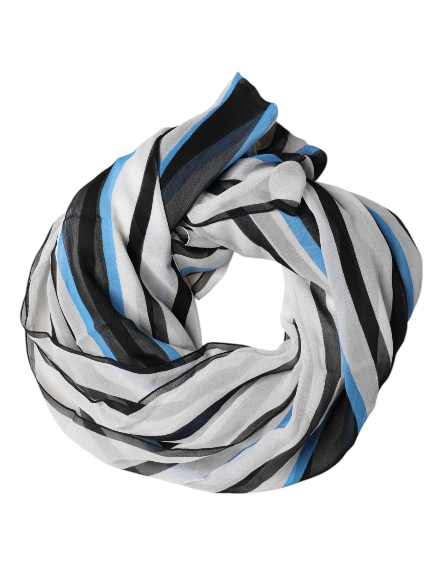 Dolce & Gabbana Multicolor Striped Neck Warmer Wrap Scarf