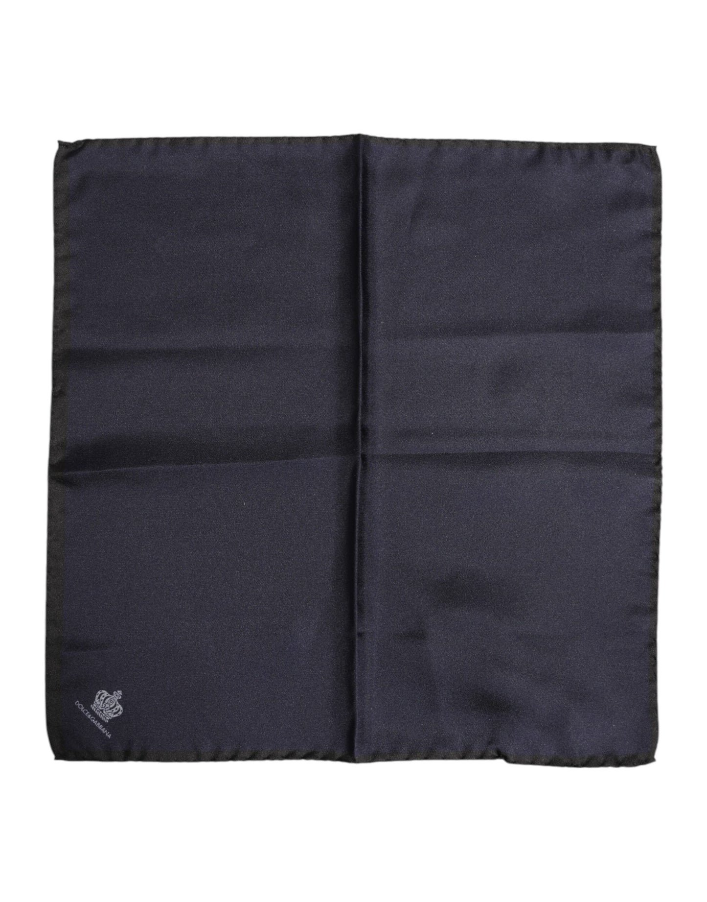 Dolce & Gabbana Blue DG Crown Silk Square Men Foulard Scarf