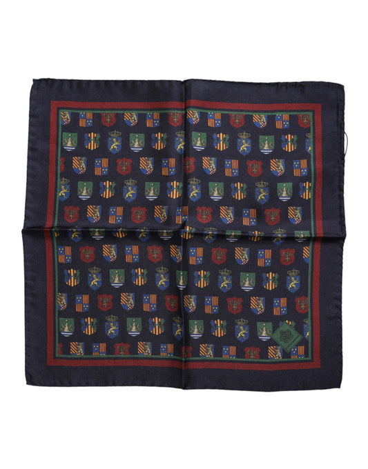 Dolce & Gabbana Multicolor Medals Square Foulard Scarf