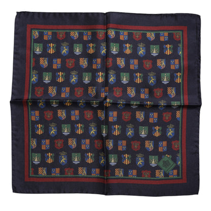 Dolce & Gabbana Multicolor Medals Square Foulard Scarf