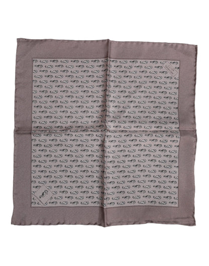 Dolce & Gabbana Brown Sea Horse Silk Square Foulard Scarf