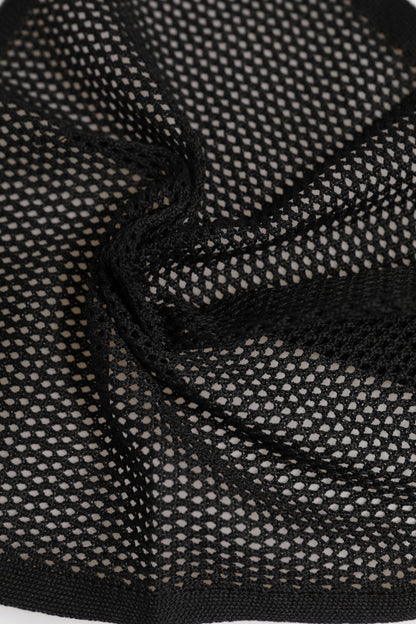 Dolce & Gabbana Black Patterned Cotton Square Foulard Scarf