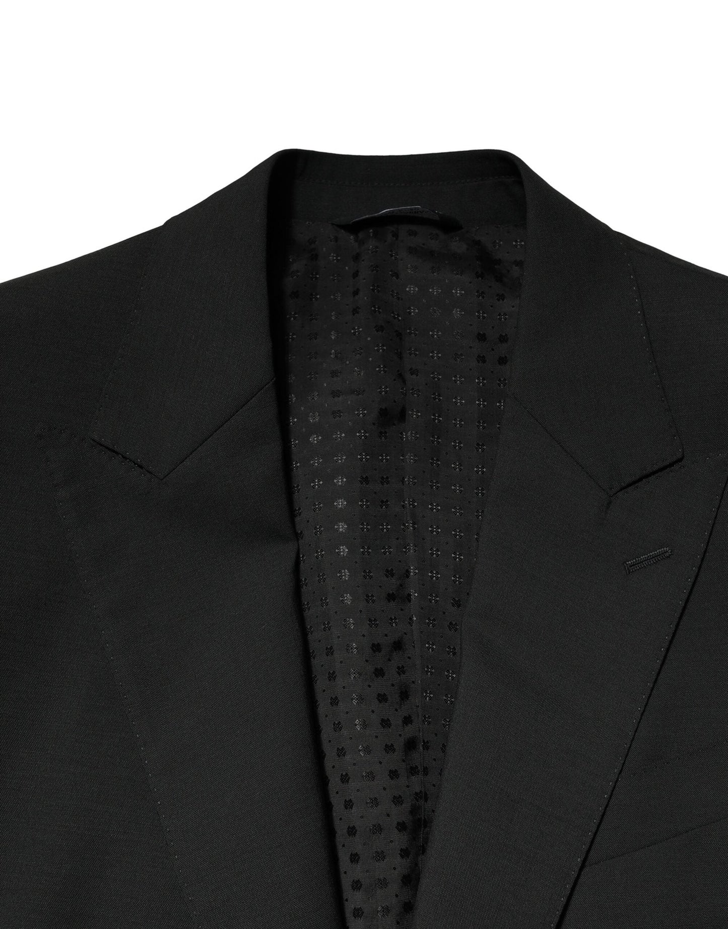 Dolce & Gabbana Black Wool 2 Piece Single Breasted Suit