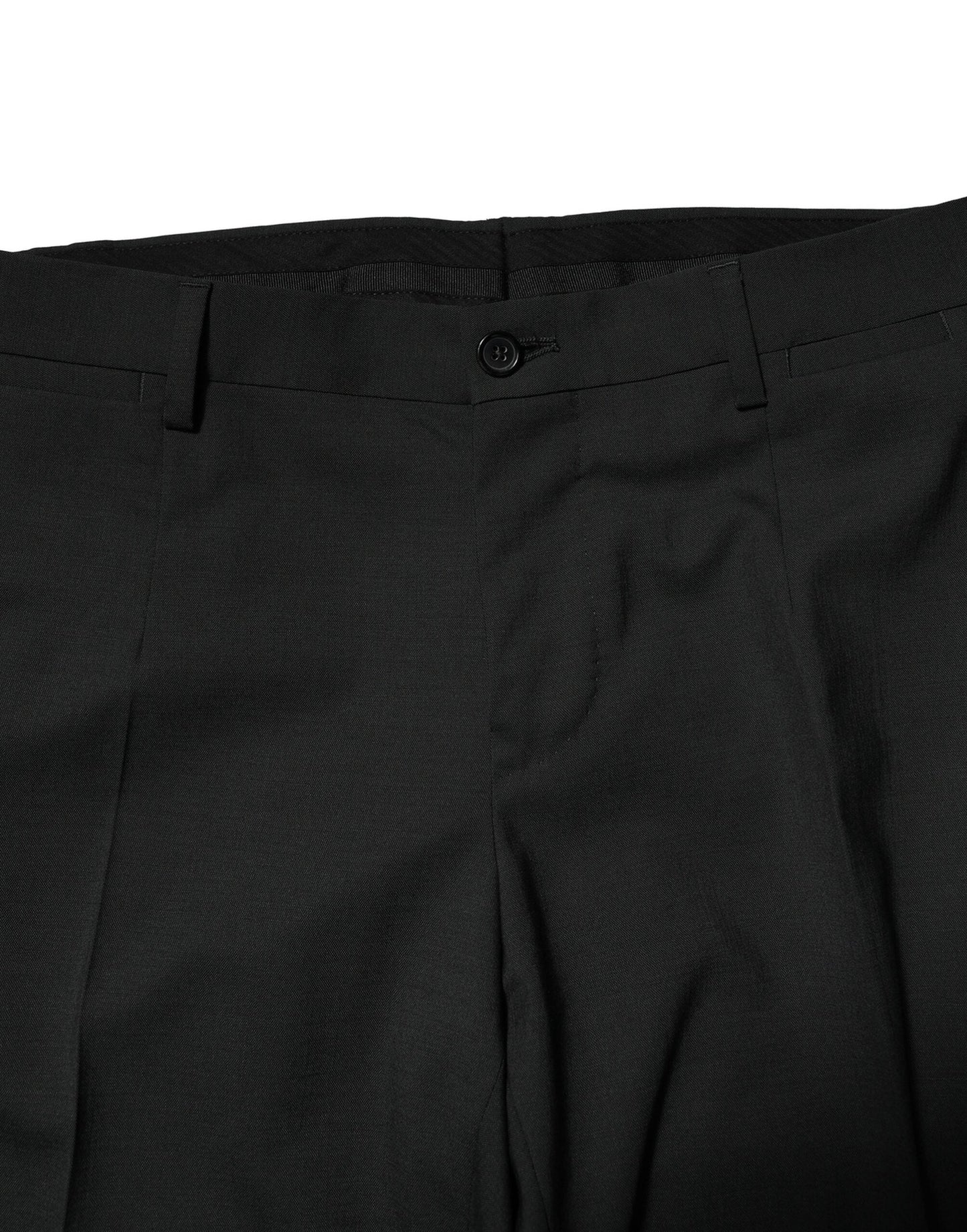 Dolce & Gabbana Black Wool 2 Piece Single Breasted Suit