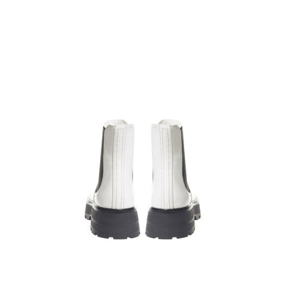 Alexander McQueen Black And White Leather Boot