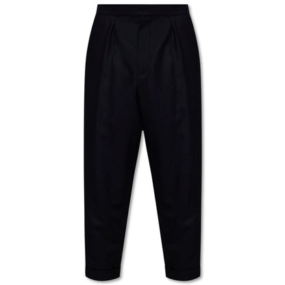 Balmain Black Cotton Men Trousers