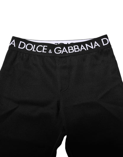 Dolce & Gabbana Black Nylon Skinny Men Jogger Pants