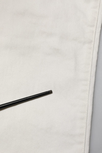 Dolce & Gabbana White Cotton Skinny Men Denim Jeans