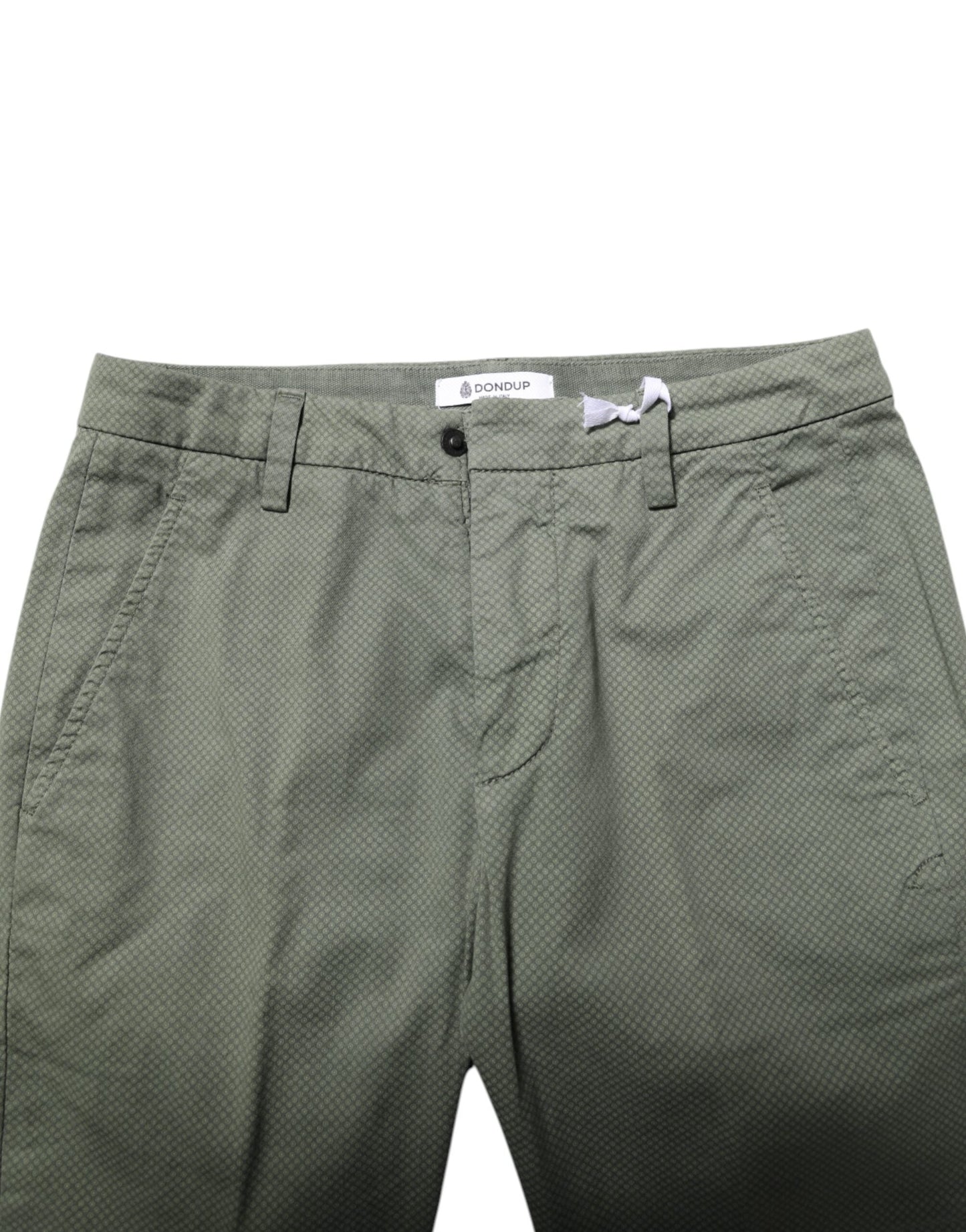 Dondup Green Mid Waist Skinny Fit Casual Pants