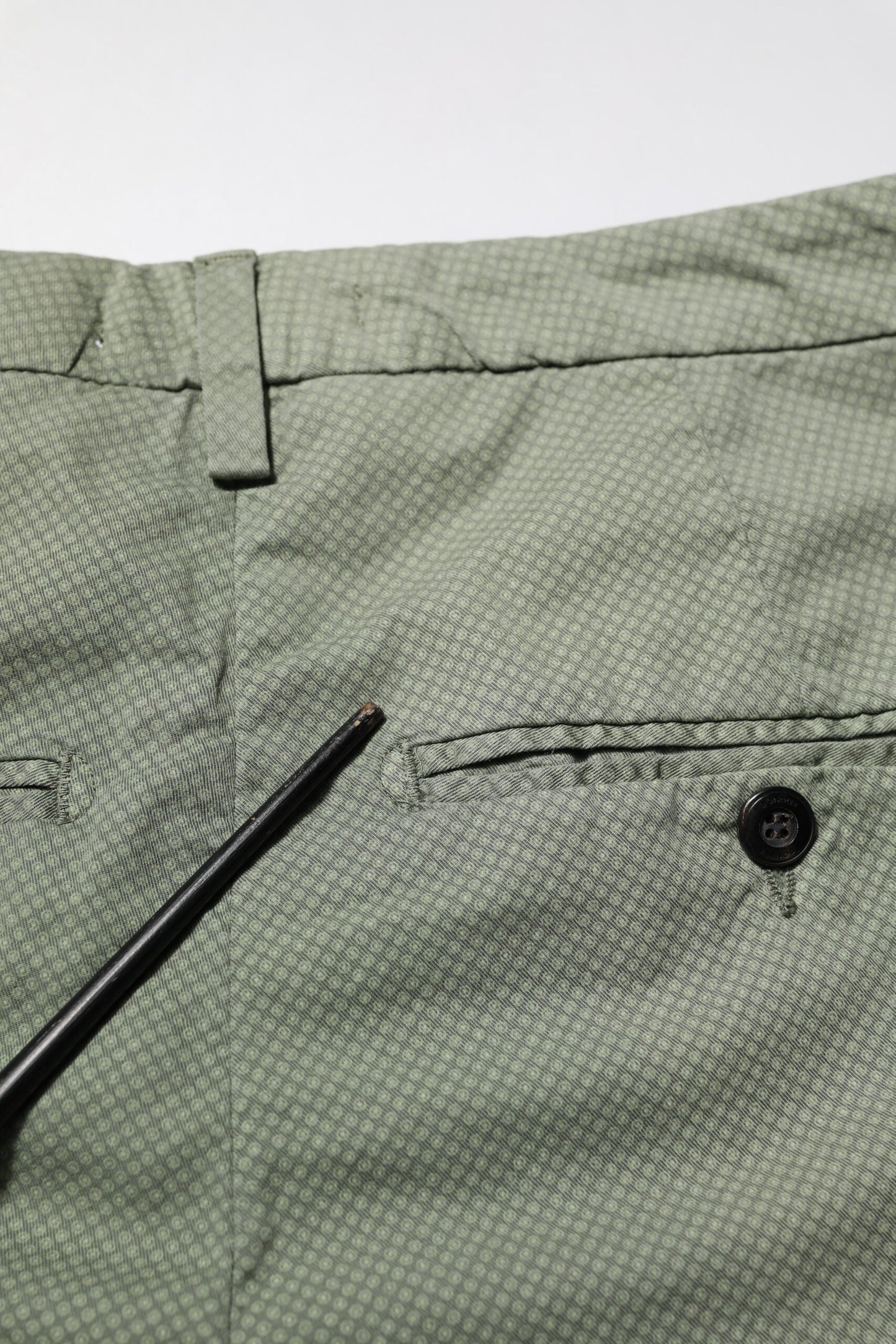 Dondup Green Mid Waist Skinny Fit Casual Pants