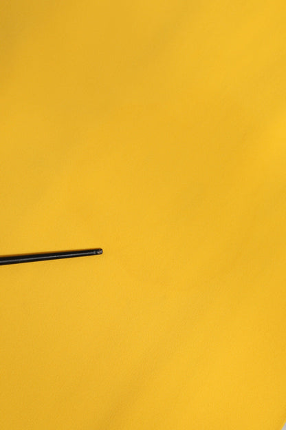 Dolce & Gabbana Yellow One Shoulder Slit Sheath Midi Dress