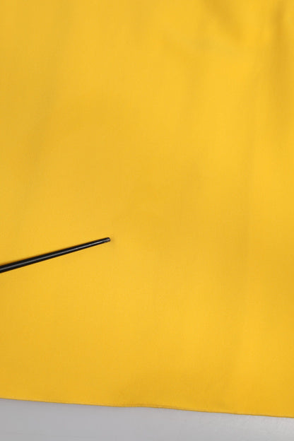 Dolce & Gabbana Yellow One Shoulder Side Slit Sheath Dress