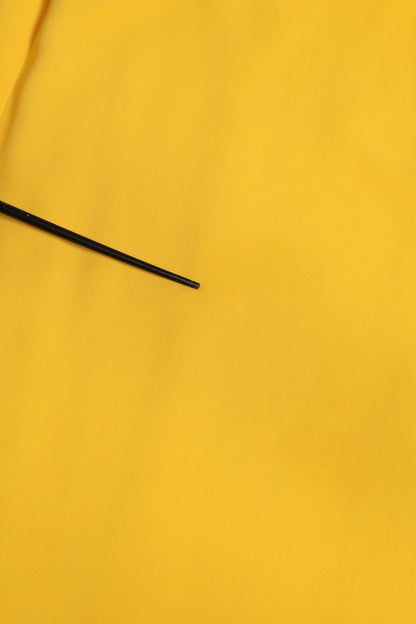 Dolce & Gabbana Yellow One Shoulder Side Slit Sheath Dress