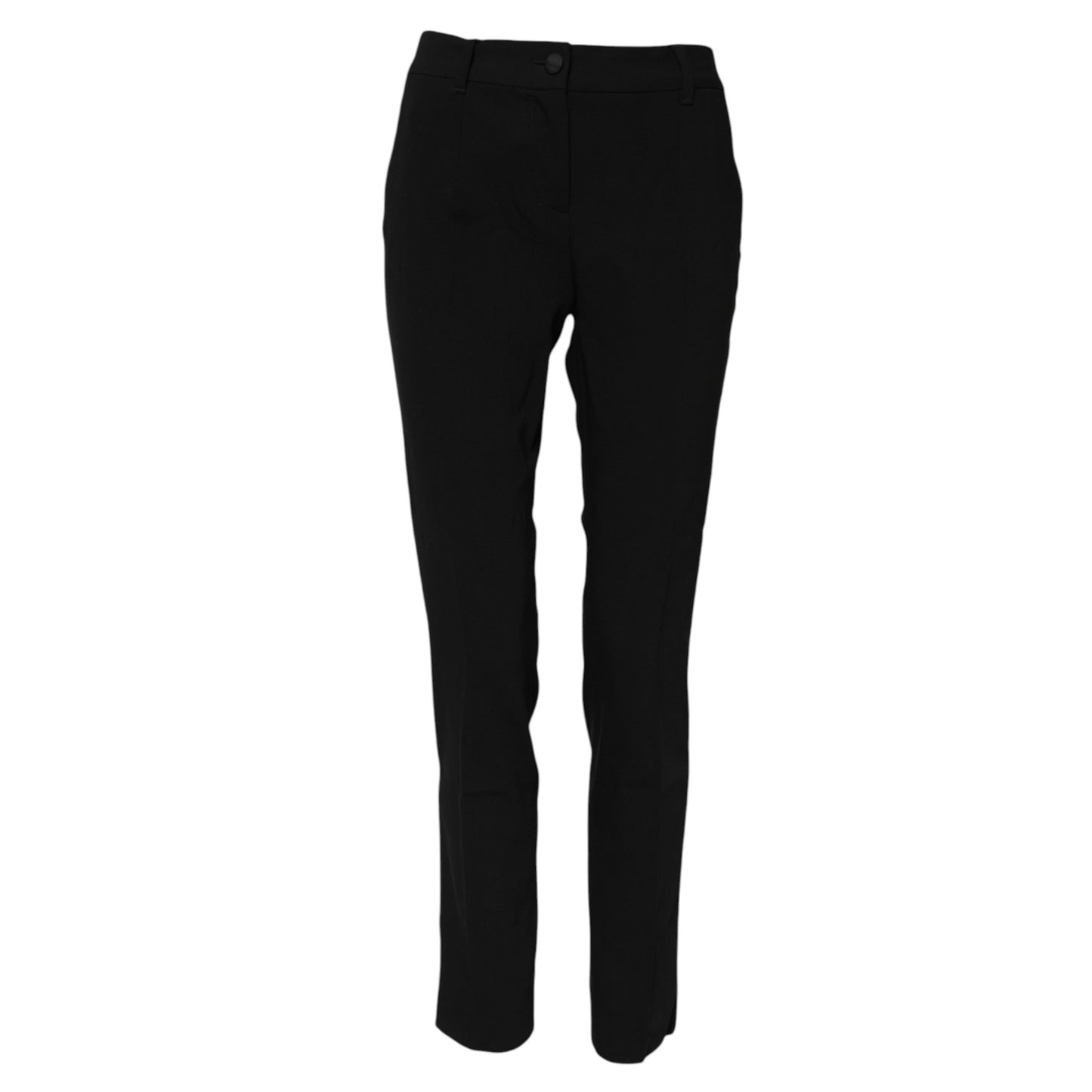 Dolce & Gabbana Black Wool Mid Waisted Tapered Dress Pants