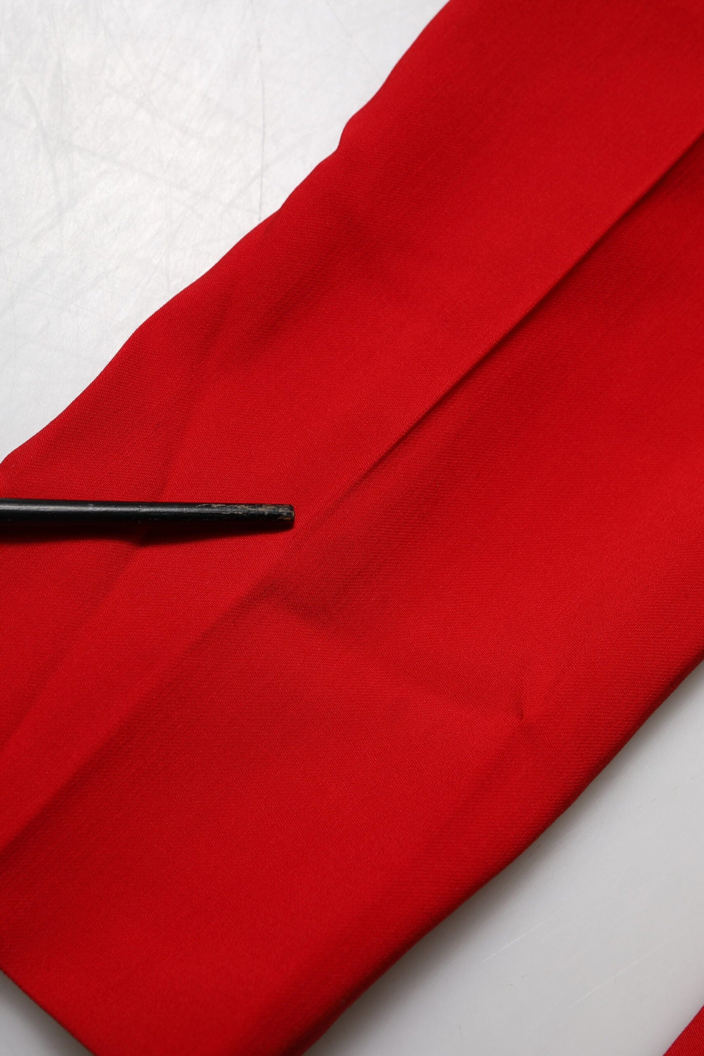 Dolce & Gabbana Red Wool Mid Waisted Tapered Pants