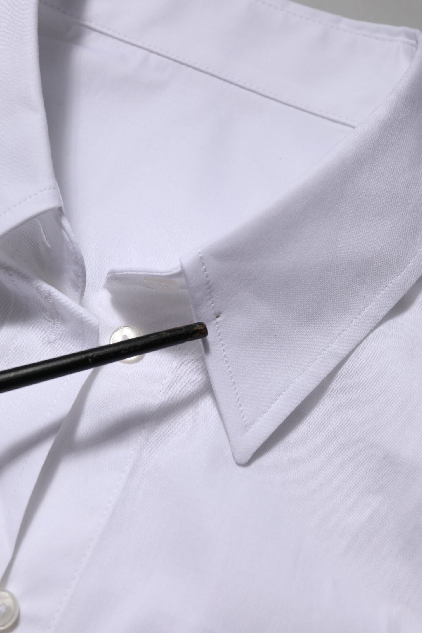 Dolce & Gabbana White Cotton Collared Long Sleeves Top Shirt