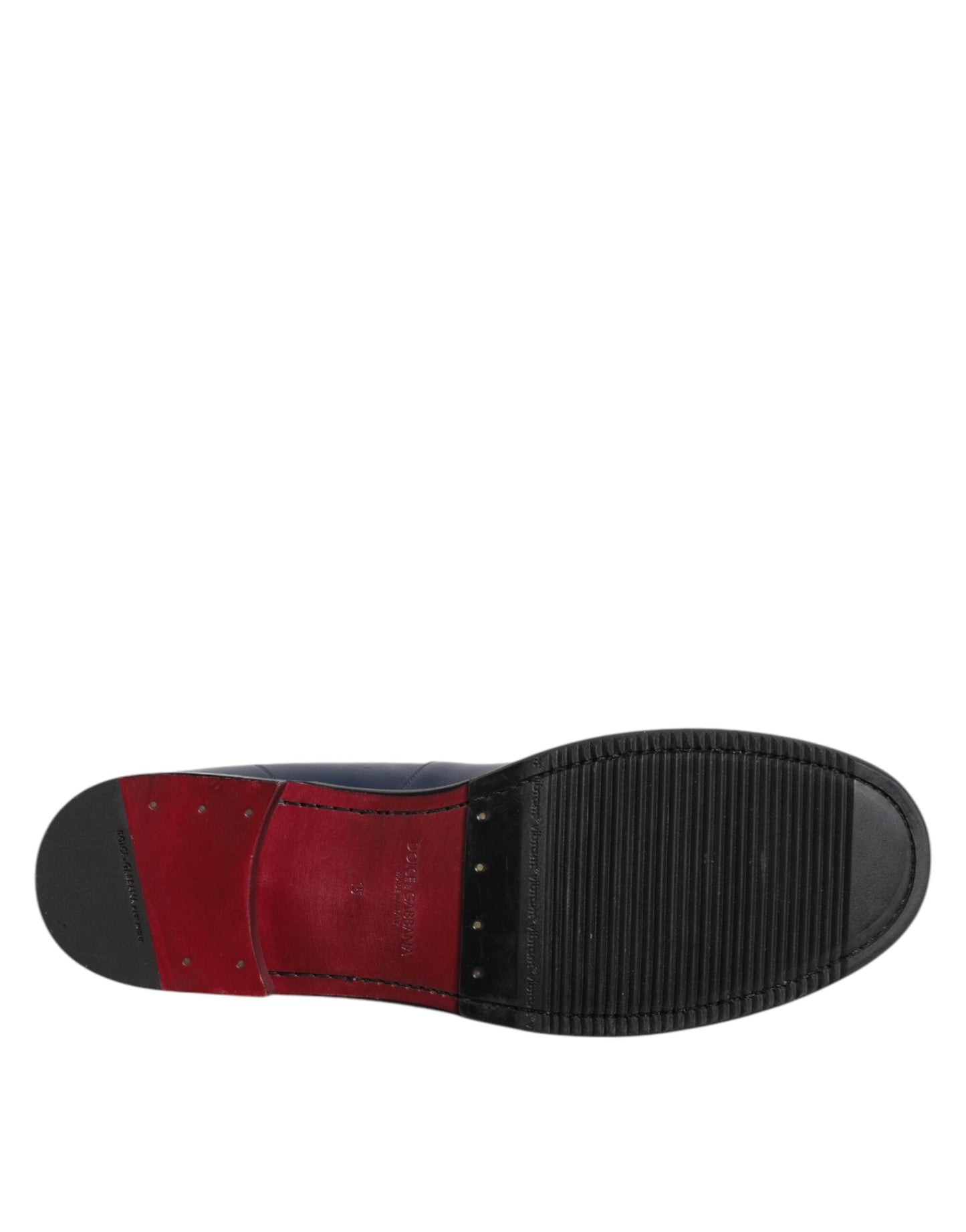 Dolce & Gabbana Black White Leather Slip On Loafers Men Dress Shoes