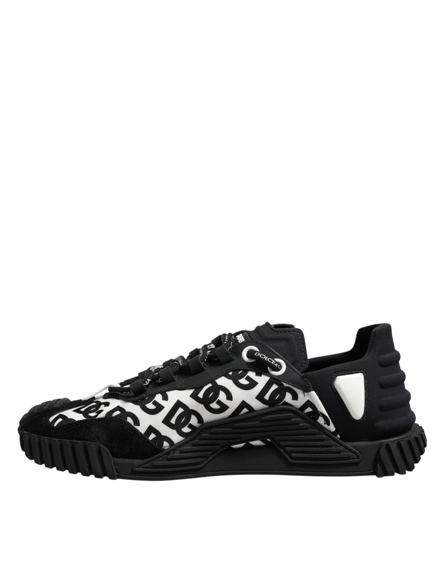 Dolce & Gabbana Black Logo Lace Up Low Top NS1 Sneakers Shoes