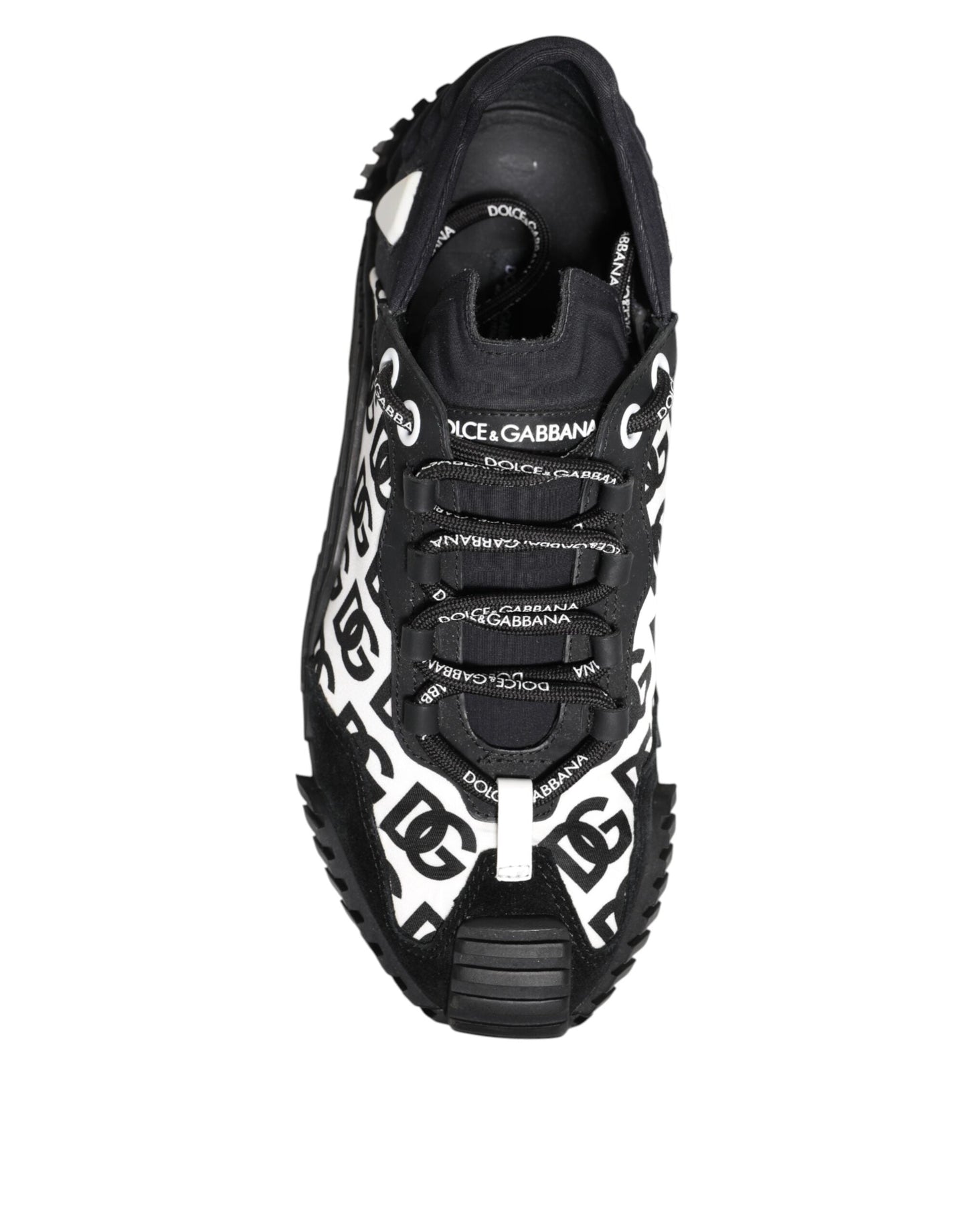 Dolce & Gabbana Black Logo Lace Up Low Top NS1 Sneakers Shoes
