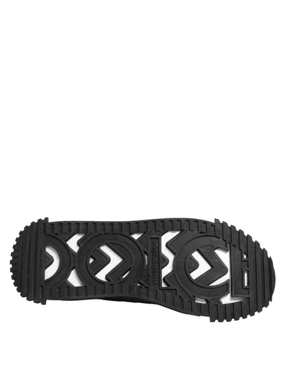 Dolce & Gabbana Black Logo Lace Up Low Top NS1 Sneakers Shoes