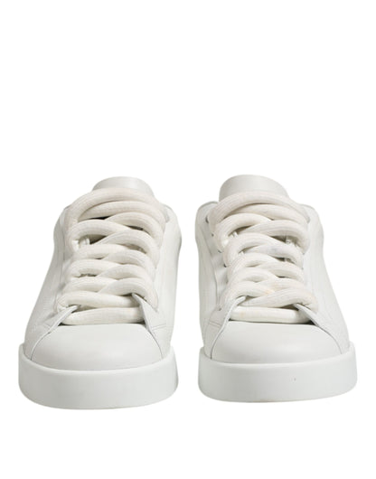 Dolce & Gabbana White Logo Lace Up Low Top Men Sneakers Shoes
