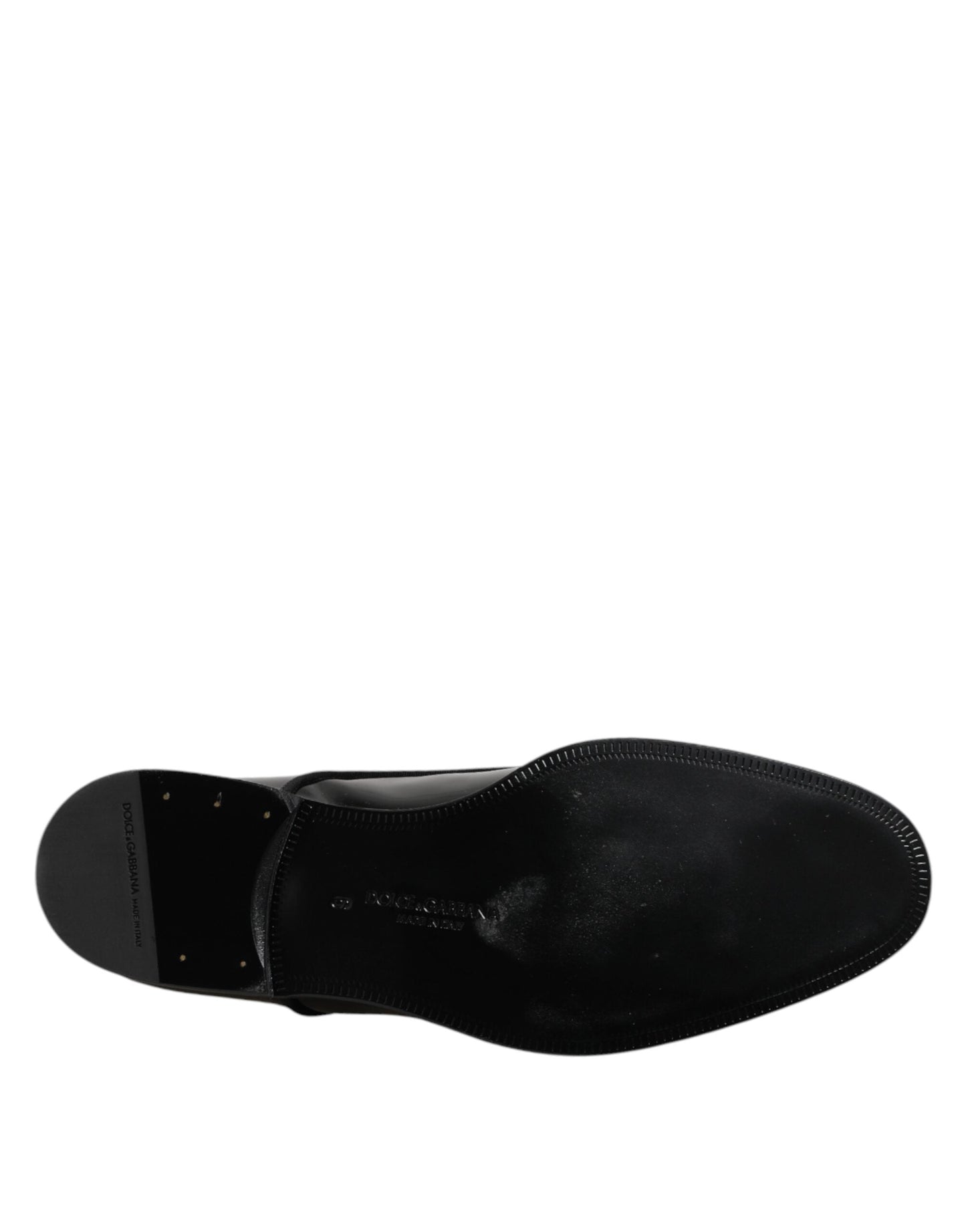 Dolce & Gabbana Black Patent Leather Derby Formal Dress Shoes