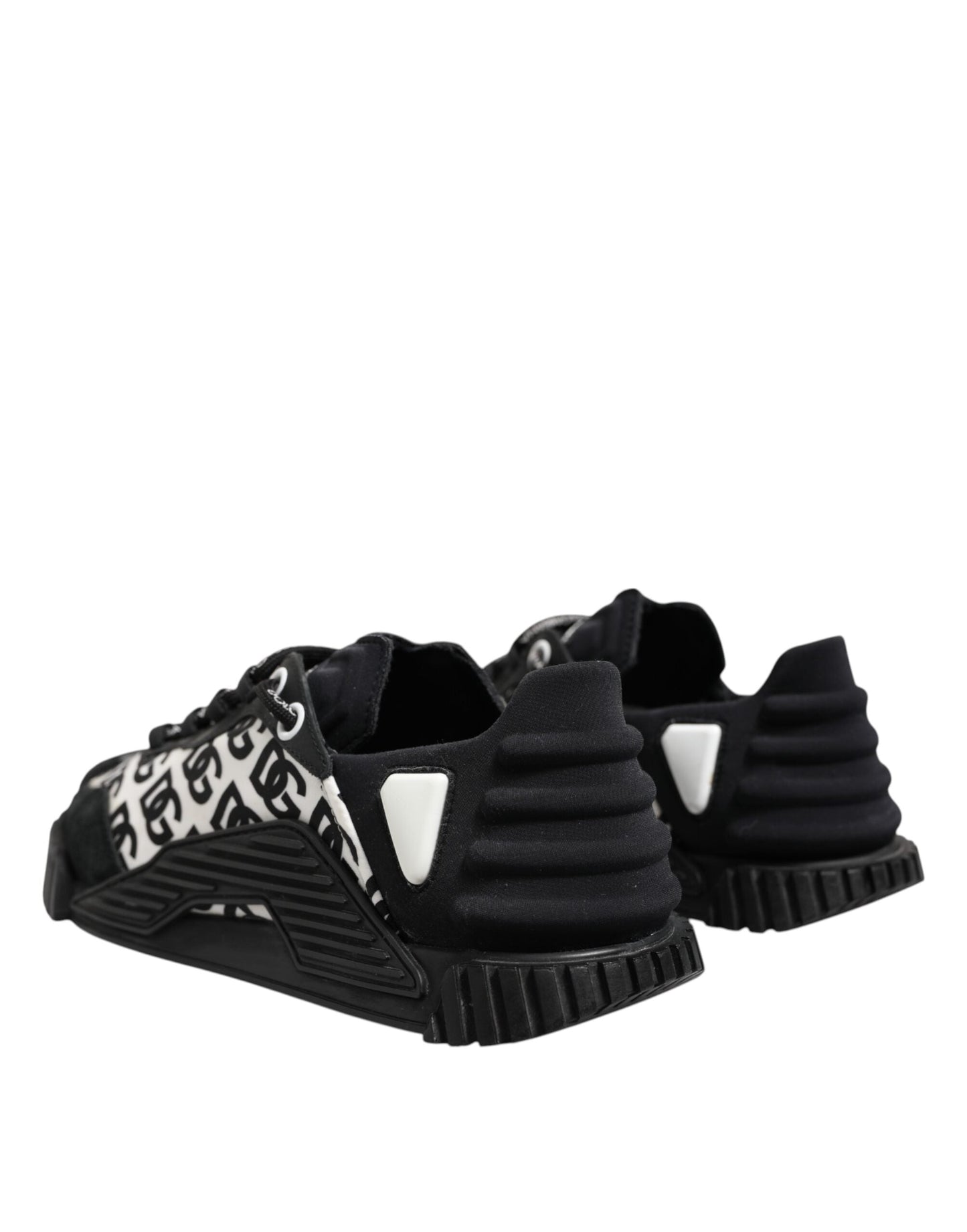 Dolce & Gabbana Black Logo Lace Up Low Top NS1 Sneakers Shoes