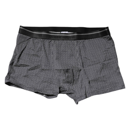 Dolce & Gabbana Gray Printed Cotton Boxer Short Underwear