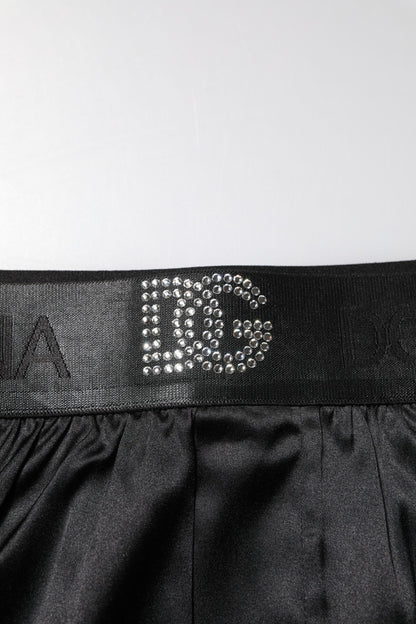Dolce & Gabbana Black Logo Waist Regular Boxer Shorts Underwear