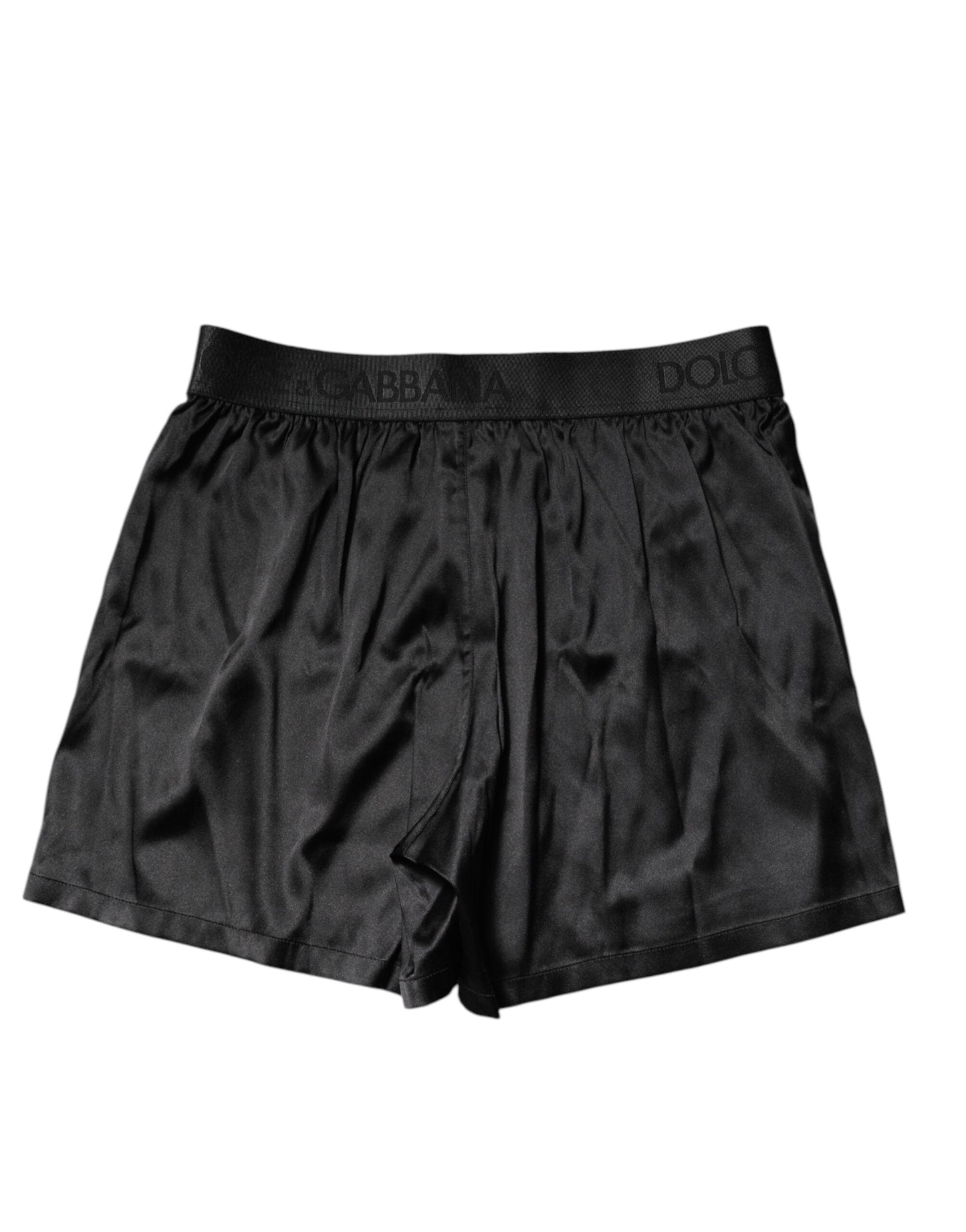 Dolce & Gabbana Black Logo Waist Regular Boxer Shorts Underwear