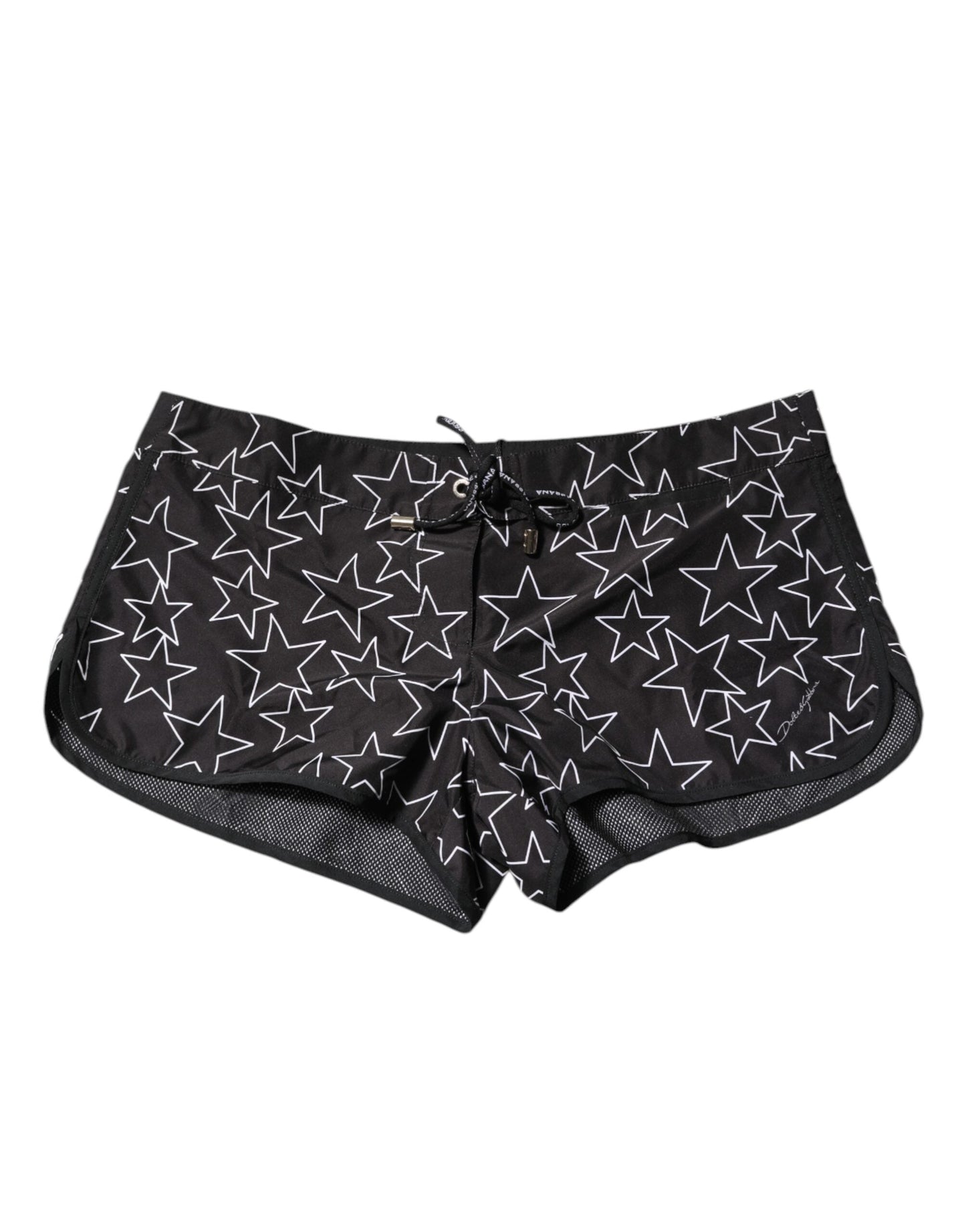 Dolce & Gabbana Black Star Print Beachwear Shorts Swimwear