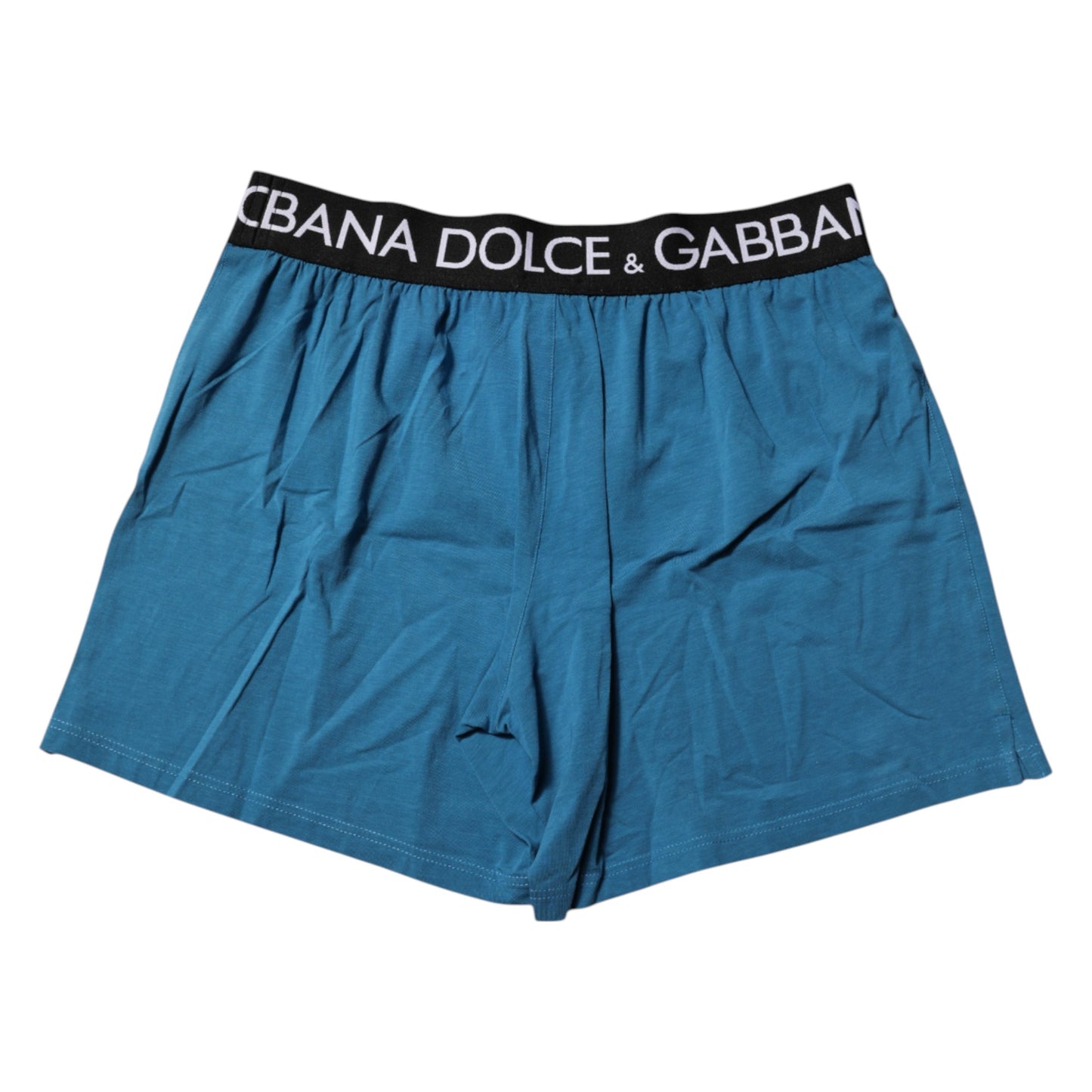 Dolce & Gabbana Blue Logo Waist Regular Boxer Shorts Underwear