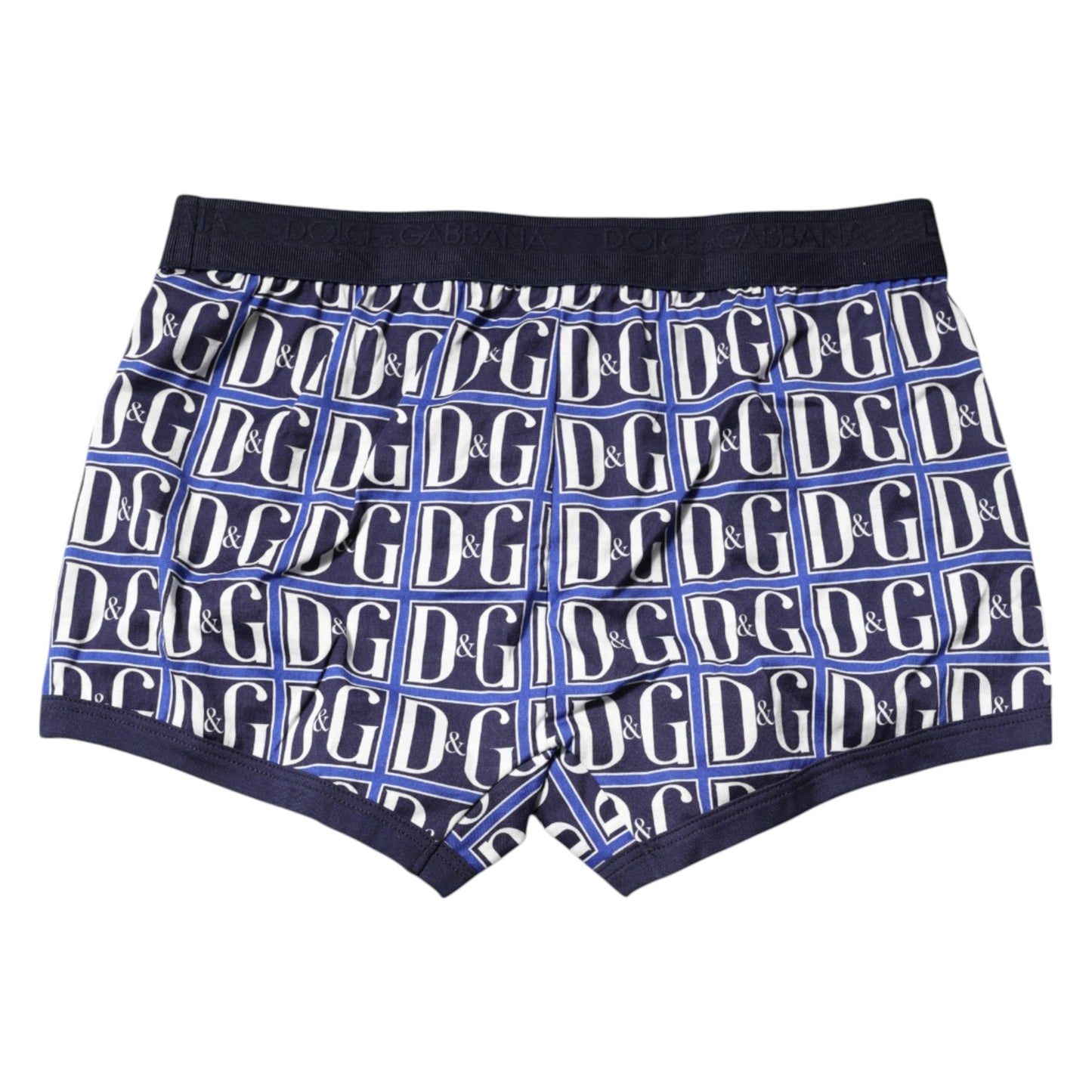 Dolce & Gabbana Blue Logo Print Regular Boxer Brief Underwear