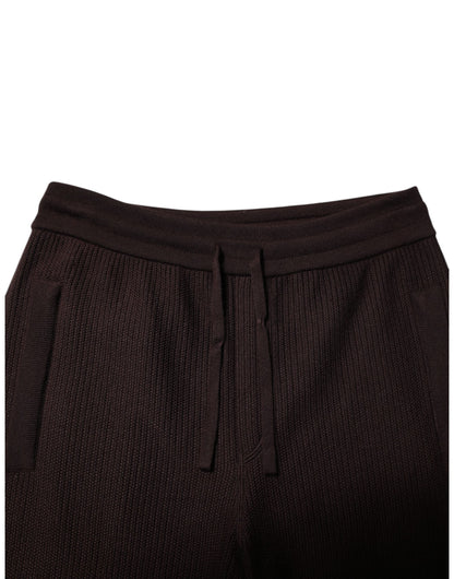 Dolce & Gabbana Brown Cashmere Men Jogger Sweatpants Pants