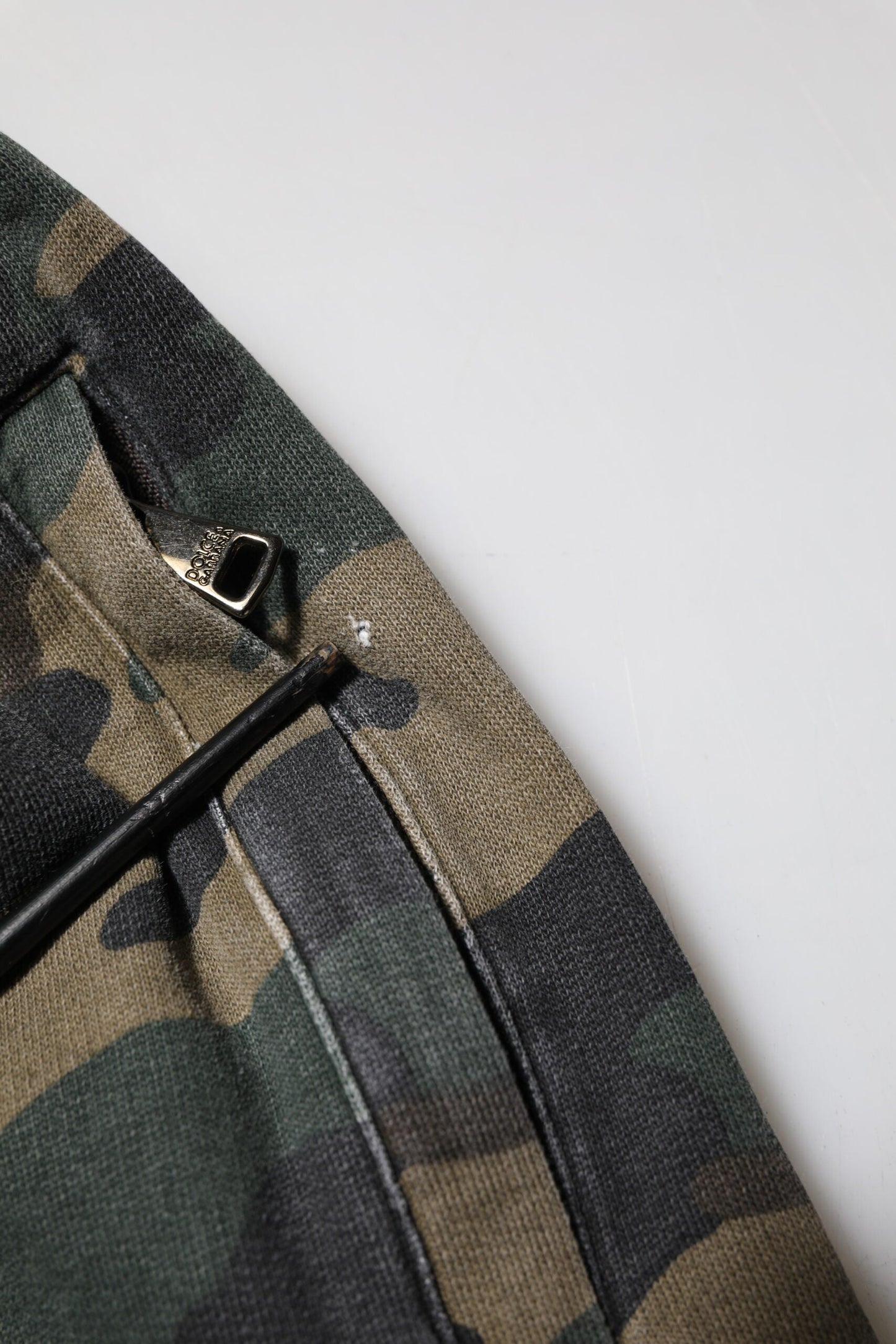 Dolce & Gabbana Brown Camouflage Cotton Men Jogger Pants