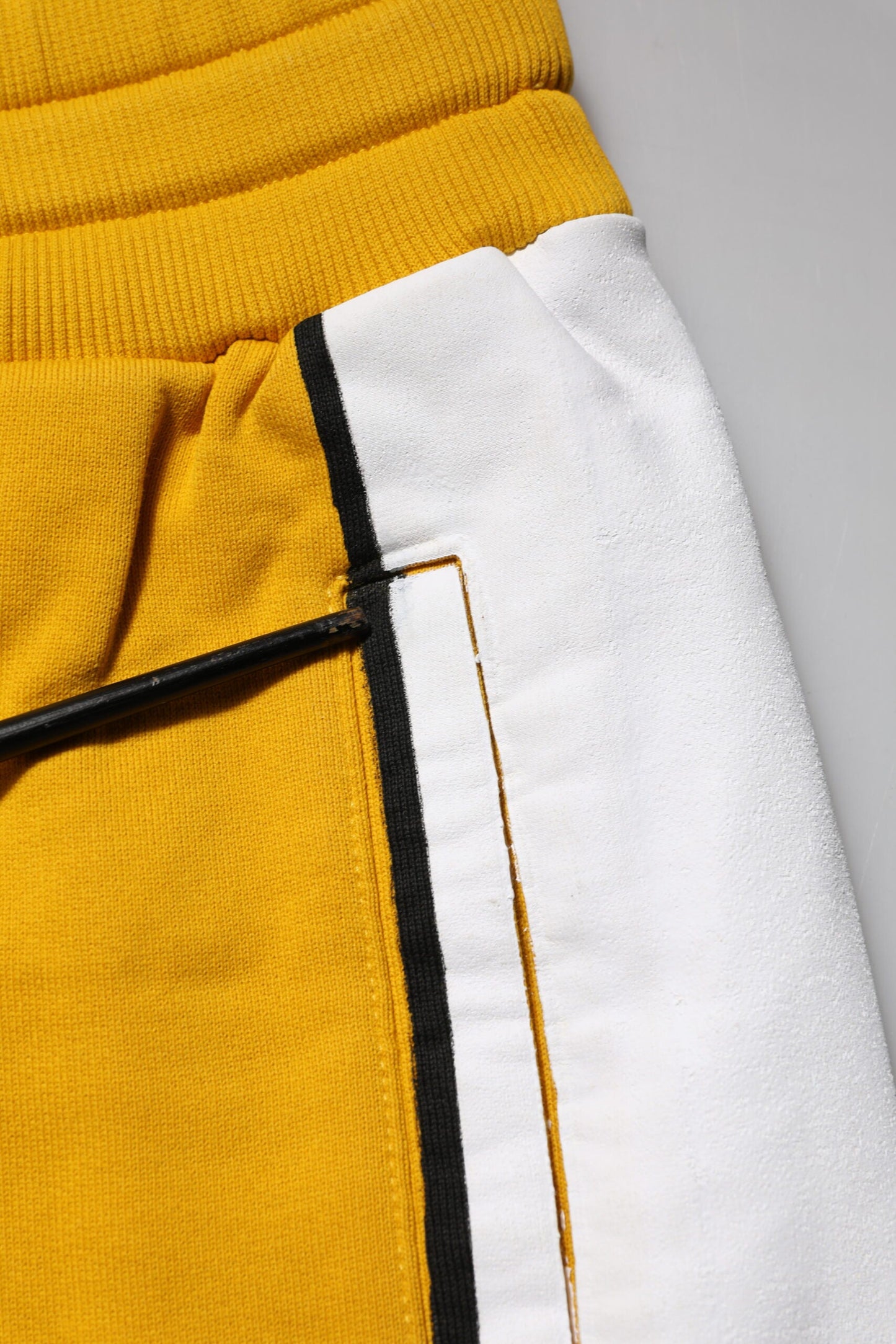 Dolce & Gabbana Yellow Printed Drawstring Jogger Pants