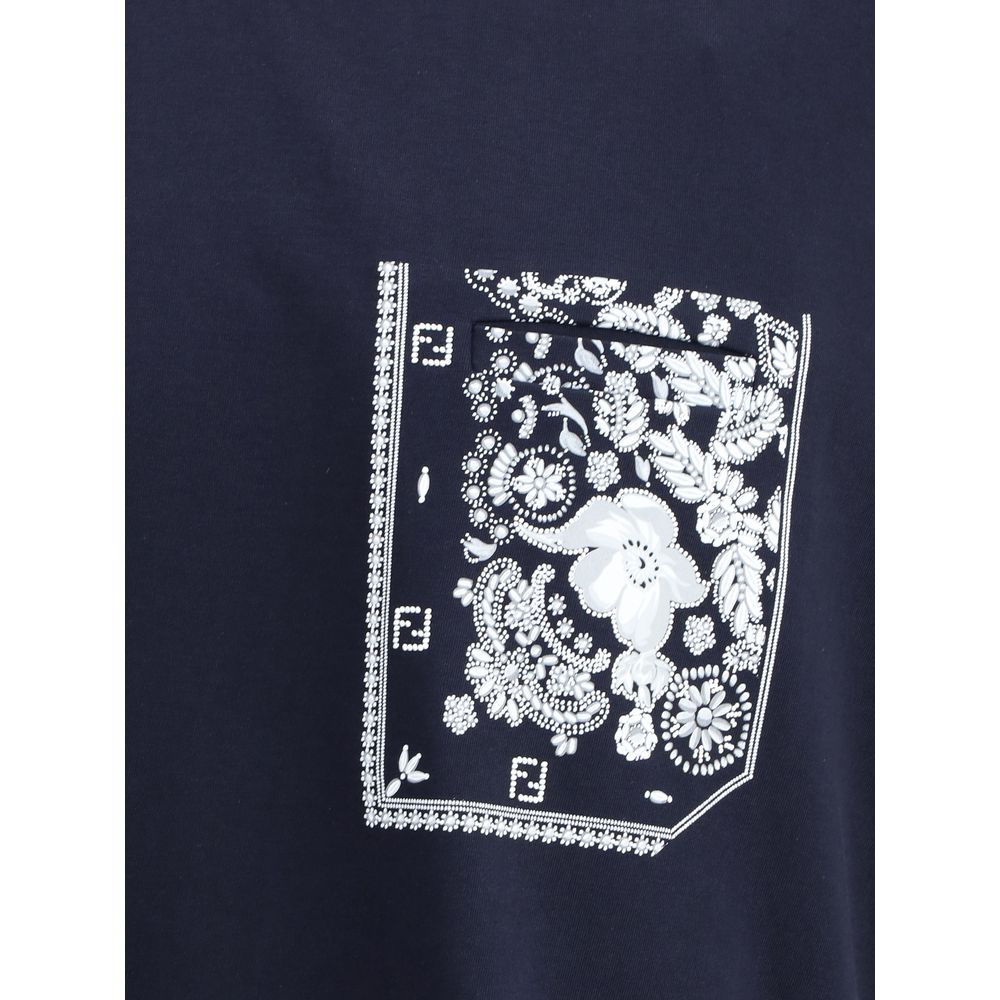 Fendi T-Shirt with bandana print pocket