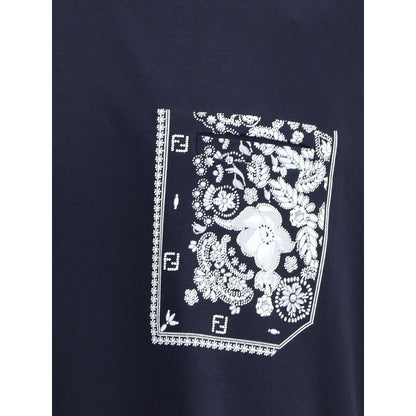 Fendi T-Shirt with bandana print pocket