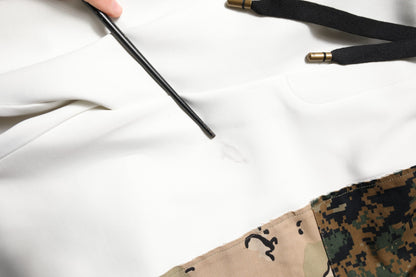 Dolce & Gabbana White Patchwork Mens Jogger Pants