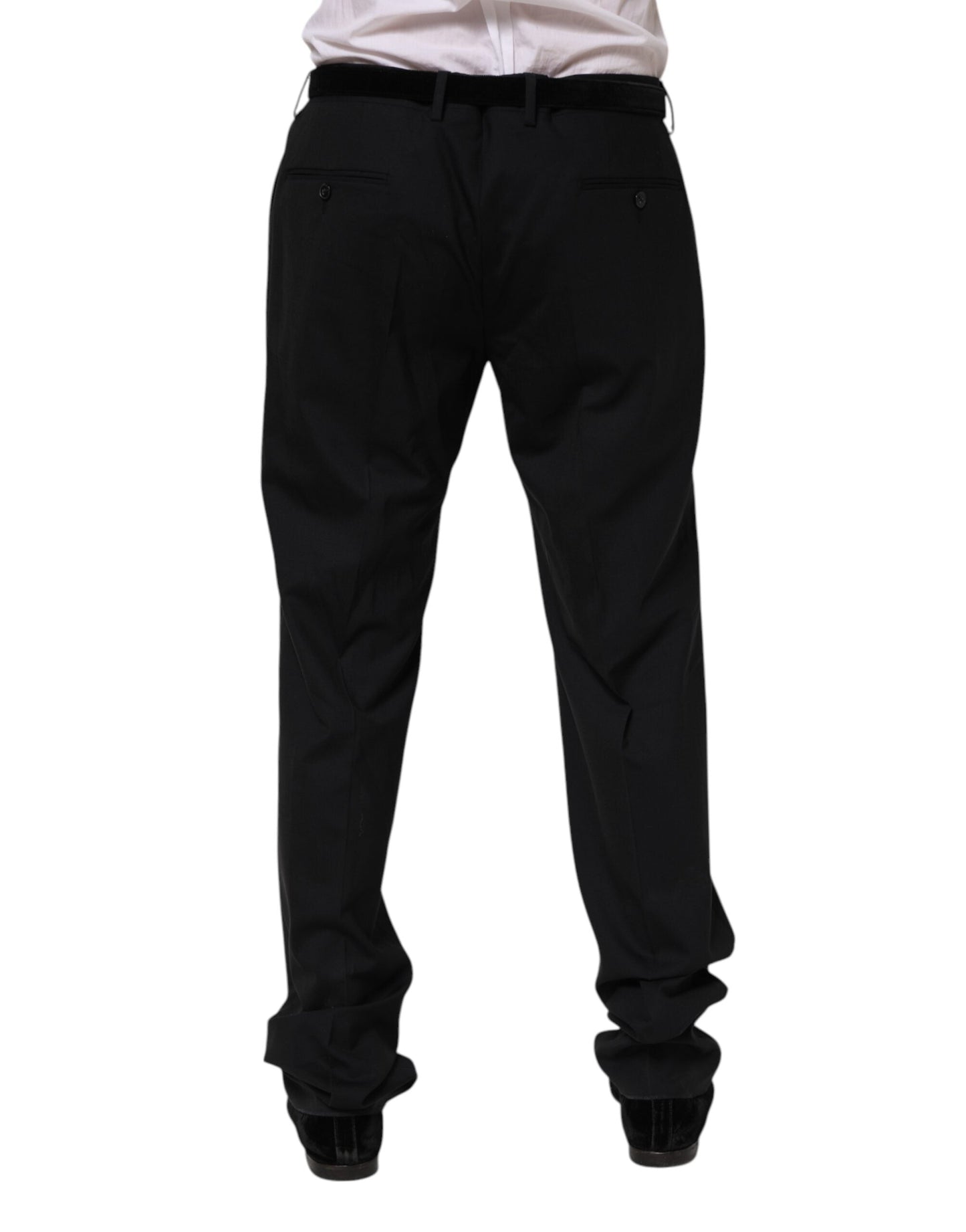 Dolce & Gabbana Black Wool Formal Dress Pants