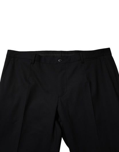 Dolce & Gabbana Black Wool Formal Dress Pants