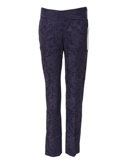 BENCIVENGA Purple Jacquard High Waisted Pants